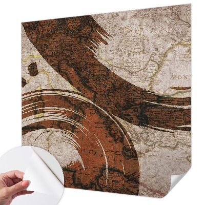 Moderne Fototapete nach Maß Künstlerische Karte