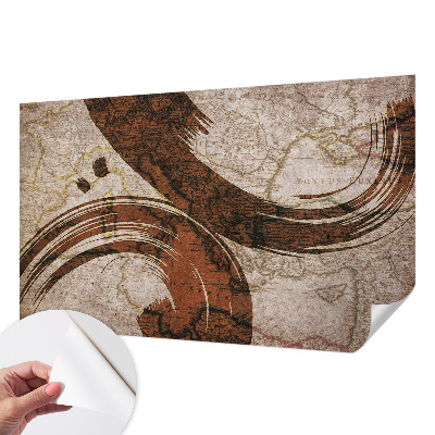 Moderne Fototapete nach Maß Künstlerische Karte