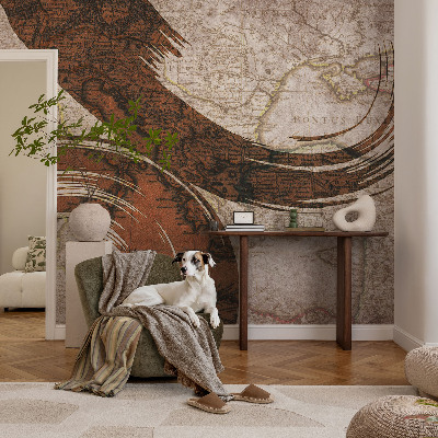 Moderne Fototapete nach Maß Künstlerische Karte