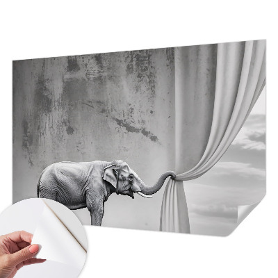 Selbstklebende Fototapete mit surrealistischem Elefantenmotiv