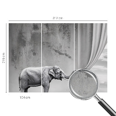 Selbstklebende Fototapete mit surrealistischem Elefantenmotiv