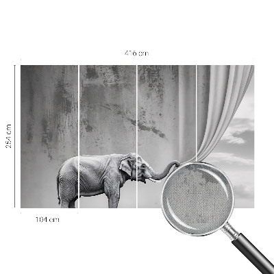Selbstklebende Fototapete Surrealistischer Elefant