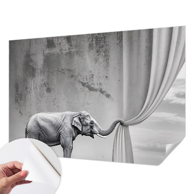 Selbstklebende Fototapete mit surrealistischem Elefantenmotiv