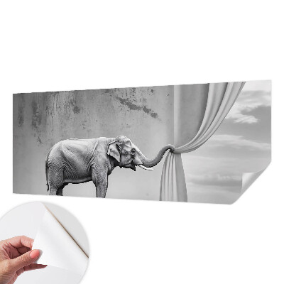 Selbstklebende Fototapete mit surrealistischem Elefantenmotiv