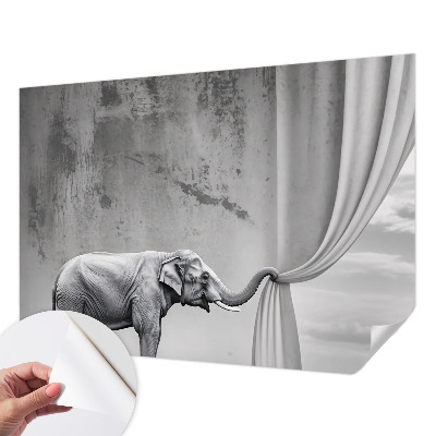 Selbstklebende Fototapete mit surrealistischem Elefantenmotiv