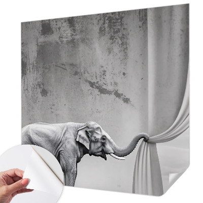 Selbstklebende Fototapete mit surrealistischem Elefantenmotiv
