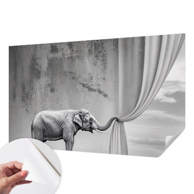 Selbstklebende Fototapete mit surrealistischem Elefantenmotiv
