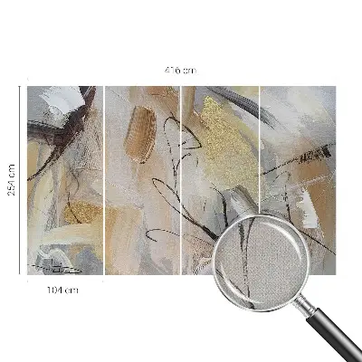 Selbstklebende Fototapete fürs Wohnzimmer mit abstrakter Komposition