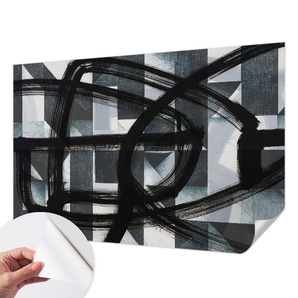 Selbstklebende Fototapete fürs Schlafzimmer Ausdrucksstarke Geometrie