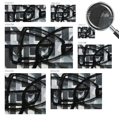 Selbstklebende Fototapete fürs Schlafzimmer mit ausdrucksstarkem geometrischem Muster