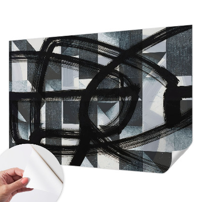 Selbstklebende Fototapete fürs Schlafzimmer Ausdrucksstarke Geometrie