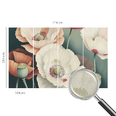 37D-Fototapete Blumenschönheit