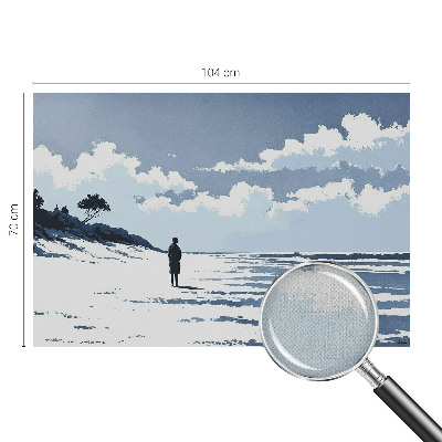 Fototapete in 3D-Optik mit Motiv „Stille am Strand“