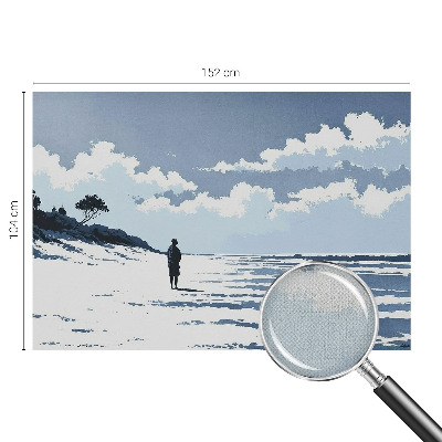Fototapete in 3D-Optik mit Motiv „Stille am Strand“