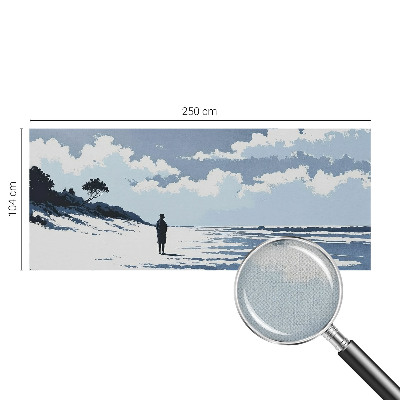 Fototapete in 3D-Optik mit Motiv „Stille am Strand“