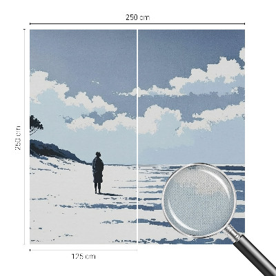 Fototapete in 3D-Optik mit Motiv „Stille am Strand“