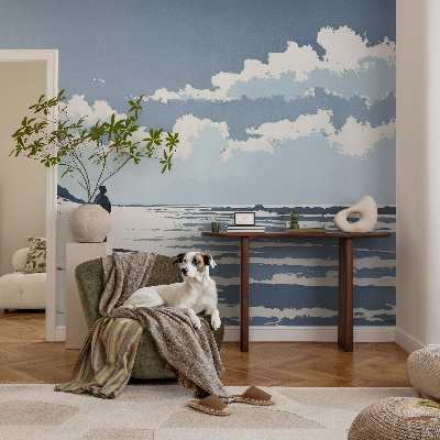 Fototapete in 3D-Optik mit Motiv „Stille am Strand“