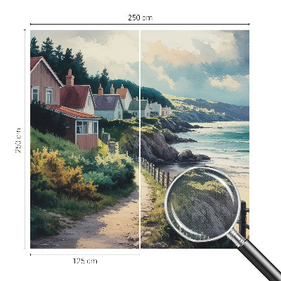 37D-Fototapete fürs Schlafzimmer Klippenhäuser