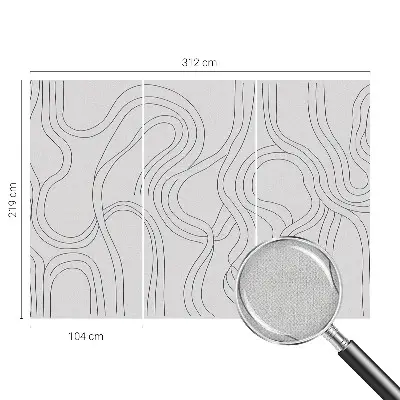 Moderne Fototapete nach Maß mit Bio‑Linien‑Motiv