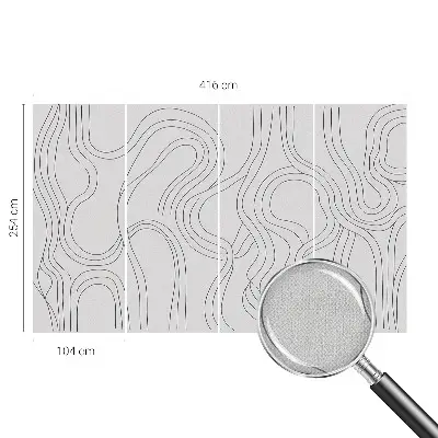 Moderne Fototapete nach Maß mit Bio‑Linien‑Motiv