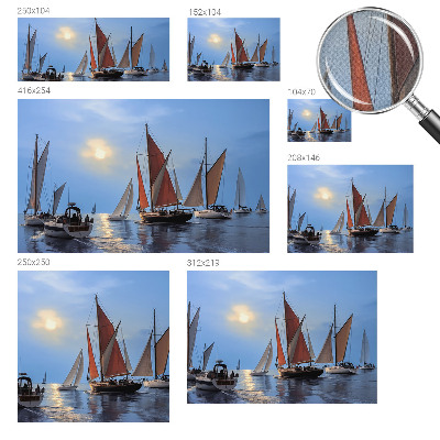 Motivtapete fürs Wohnzimmer mit Segelmotiven für maritime Wohnraumdekoration