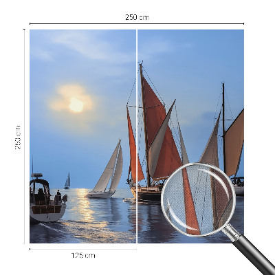 Motivtapete fürs Wohnzimmer mit Segelmotiven für maritime Wohnraumdekoration