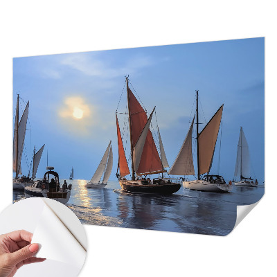Motivtapete fürs Wohnzimmer mit Segelmotiven für maritime Wohnraumdekoration