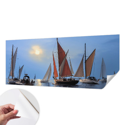 Motivtapete fürs Wohnzimmer mit Segelmotiven für maritime Wohnraumdekoration