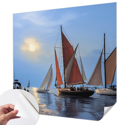 Motivtapete fürs Wohnzimmer mit Segelmotiven für maritime Wohnraumdekoration
