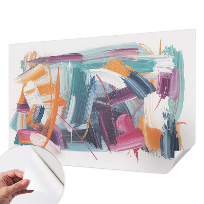 Selbstklebende Fototapete fürs Kinderzimmer Energetische Striche