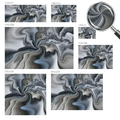 Selbstklebende Fototapete fürs Wohnzimmer mit Motiv wirbelnder Wolken