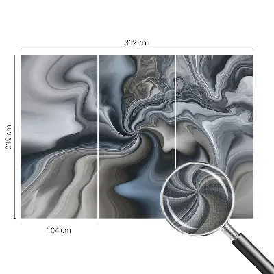 Selbstklebende Fototapete fürs Wohnzimmer mit Motiv wirbelnder Wolken