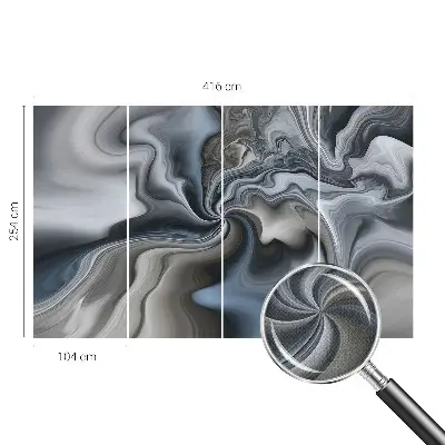 Selbstklebende Fototapete fürs Wohnzimmer mit Motiv wirbelnder Wolken