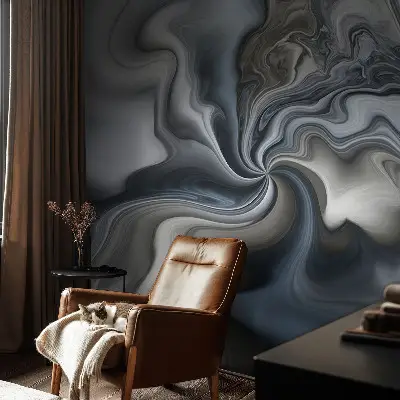 Selbstklebende Fototapete fürs Wohnzimmer mit Motiv wirbelnder Wolken