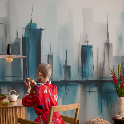Selbstklebende Fototapete fürs Schlafzimmer mit Stadtlandschaften als Motiv