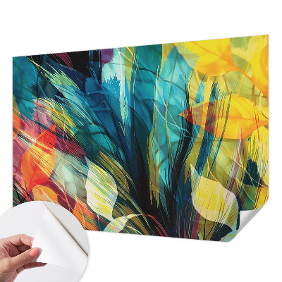 38D-Fototapete fürs Schlafzimmer Abstrakte Blätter