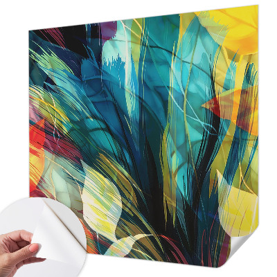 38D-Fototapete fürs Schlafzimmer Abstrakte Blätter