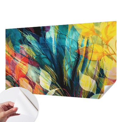 38D-Fototapete fürs Schlafzimmer Abstrakte Blätter