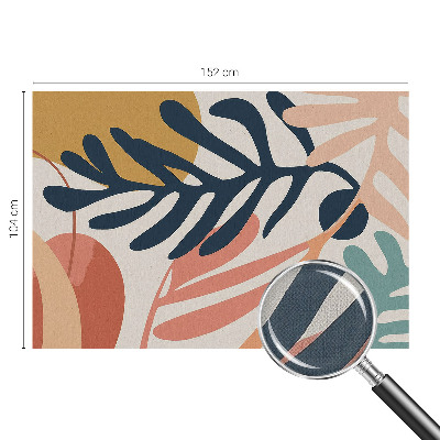 38D-Fototapete fürs Wohnzimmer Blattmuster