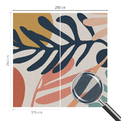 38D-Fototapete fürs Wohnzimmer Blattmuster