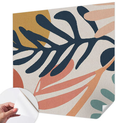 38D-Fototapete fürs Wohnzimmer Blattmuster