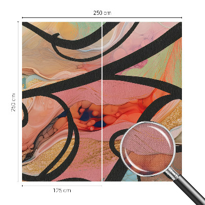 38D-Fototapete Farbenfrohe Bewegung