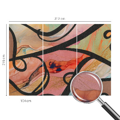 38D-Fototapete Farbenfrohe Bewegung