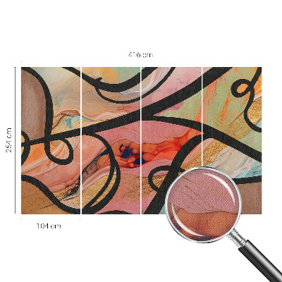 38D-Fototapete Farbenfrohe Bewegung