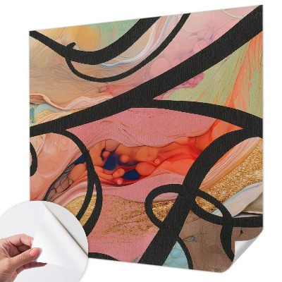 38D-Fototapete Farbenfrohe Bewegung