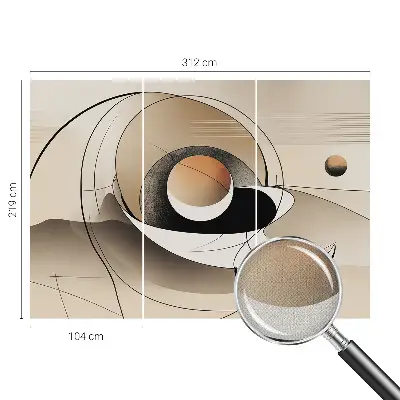 Moderne Fototapete nach Maß mit harmonischer abstrakter Gestaltung