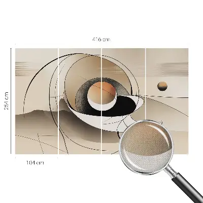 Moderne Fototapete nach Maß mit harmonischer abstrakter Gestaltung