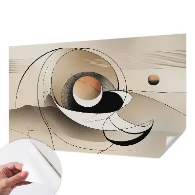 Moderne Fototapete nach Maß mit harmonischer abstrakter Gestaltung