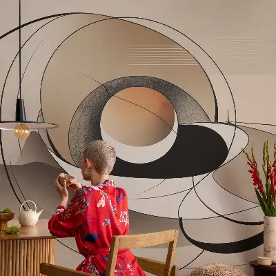 Moderne Fototapete nach Maß mit harmonischer abstrakter Gestaltung