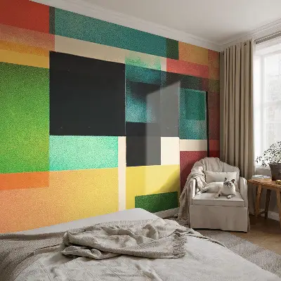Selbstklebende Fototapete für die Wand mit einem geometrisch-abstrakten Motiv